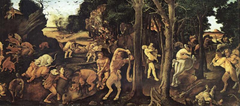 Piero di Cosimo A Hunting Scene oil painting image